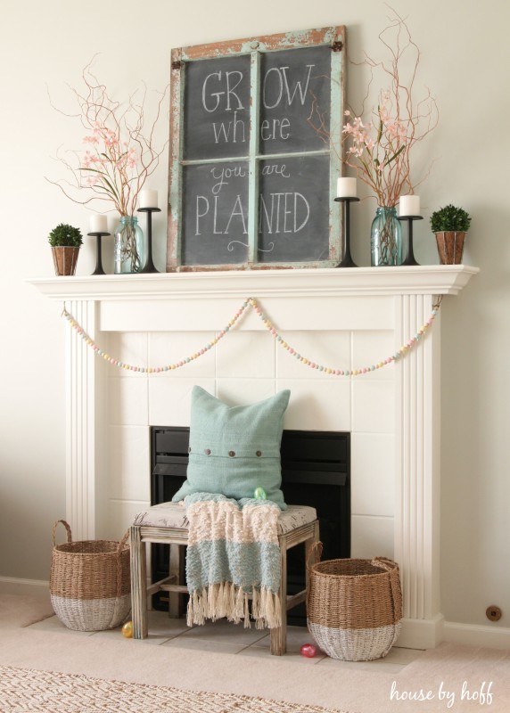 This beautiful mantel was decorated by House of Hoff. Love the colors and textures!