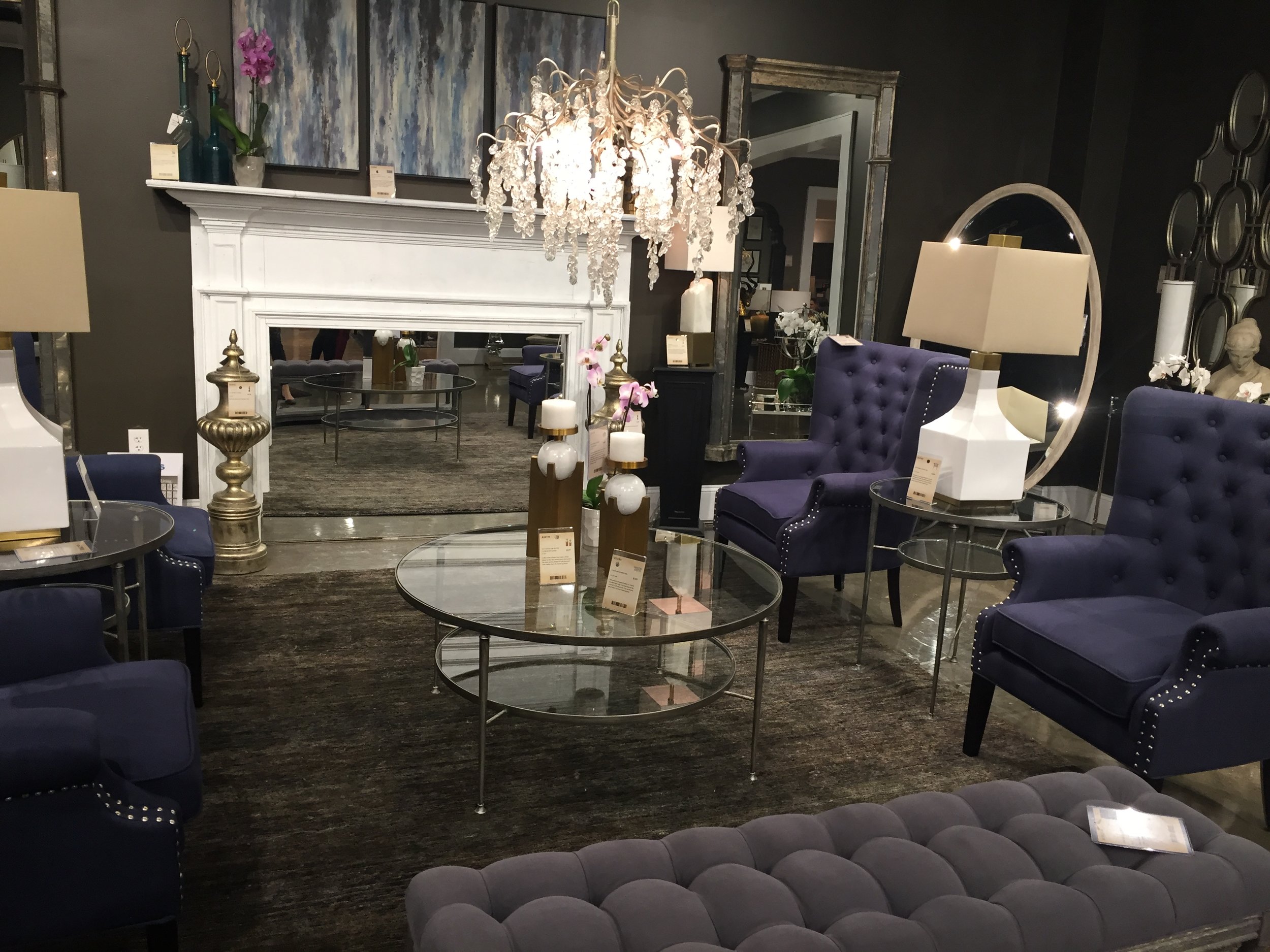 Deep, stormy, moody blues and grays from Uttermost.