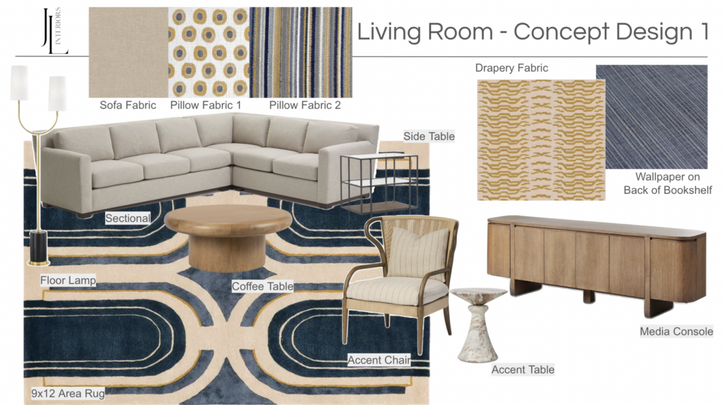 A full home transformation starting with the perfect sofa. Explore this living room, game room, and foyer design for a cohesive, elevated space.